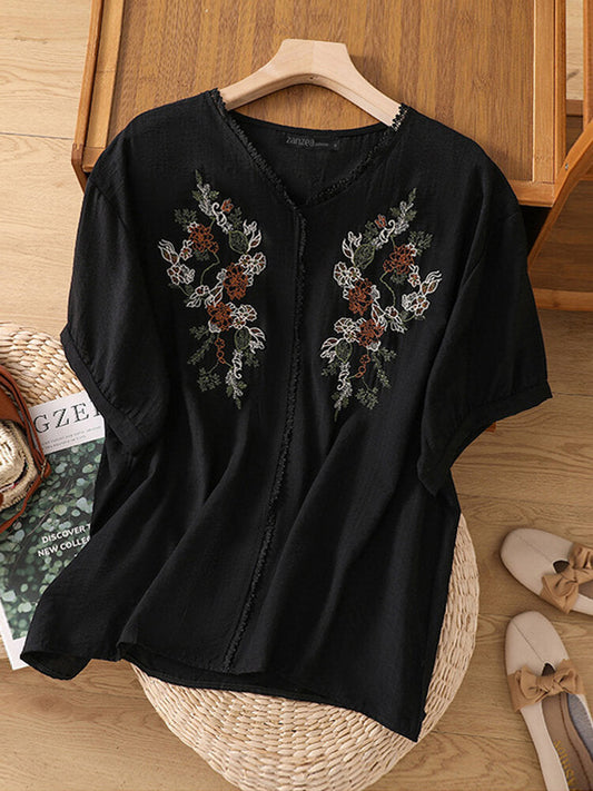 Classic Black, Modern Twist: Embroidery Tunic for Fashion-Conscious Women