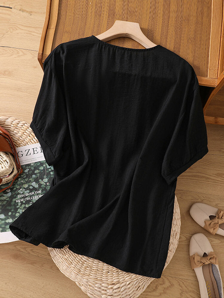 Classic Black, Modern Twist: Embroidery Tunic for Fashion-Conscious Women