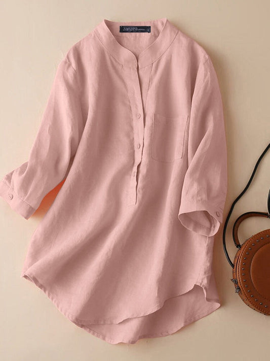 Peach long top-tunic for women