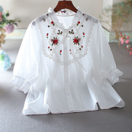 Flaunt Your Fashion with Our Stunning White Embroidery Tunic