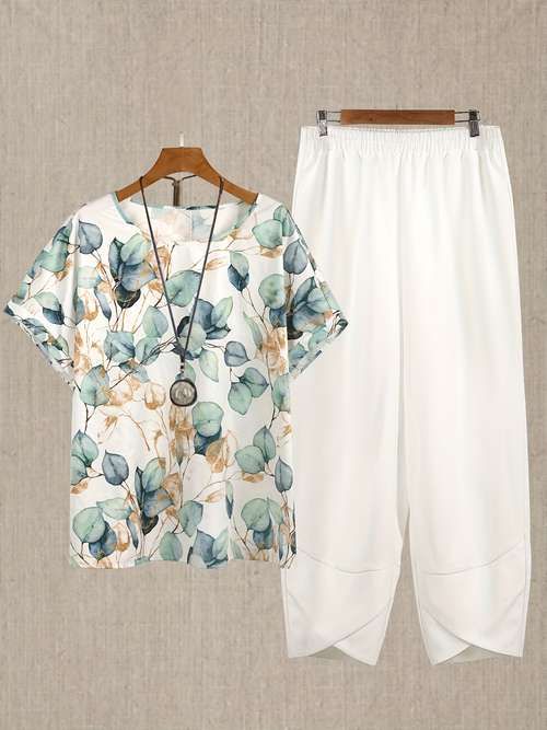 Soft, Stylish, and Comfortable: Floral Top and Pants Set