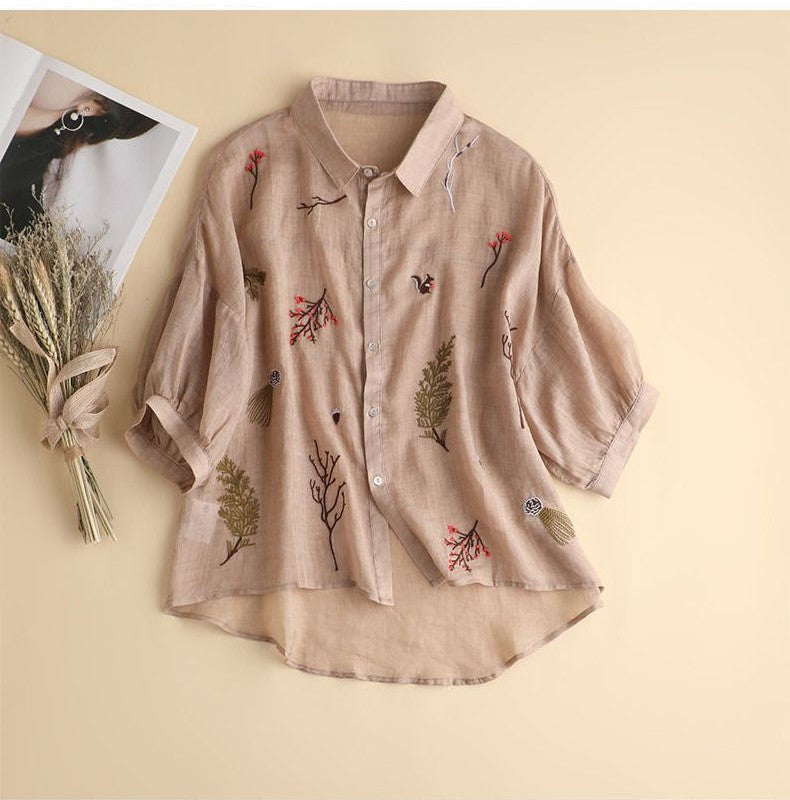 Rosy Brown Embroidered Tunic: Perfect Blend of Warmth and Style