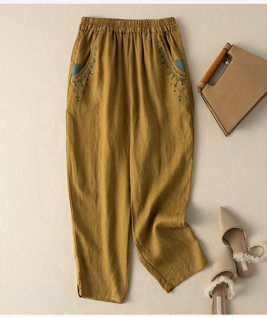 Add a Touch of Class with khaki Trousers and Beautiful Embroidery